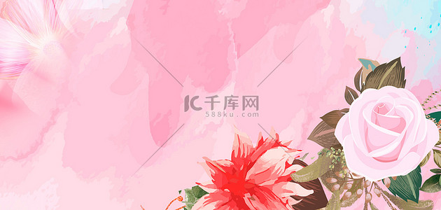 粉色三八妇女节背景图片