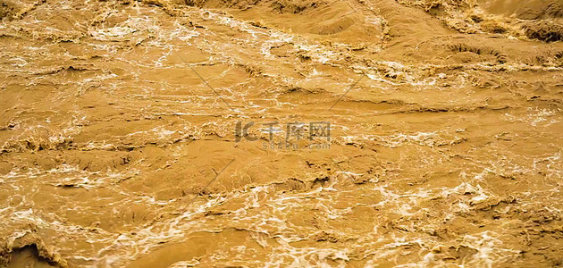 夏天自然风景背景图片_风景洪水黄色简约自然风景海报