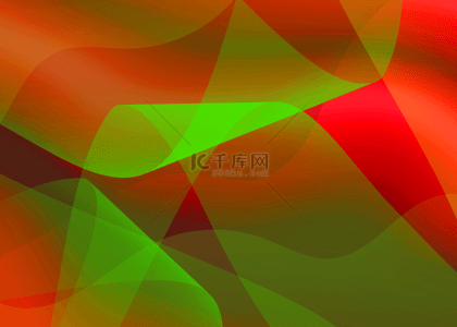 绿色渐变红色背景图片_抽象曲线渐变红色绿色撞色背景