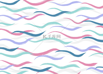 抽象彩色波浪背景图片_曲线笔触水彩抽象彩色背景