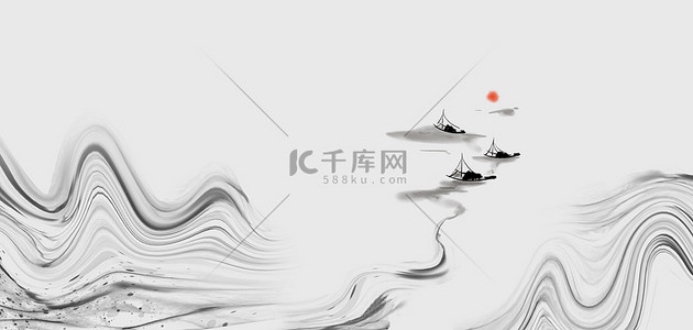 古典水墨画背景背景图片_水墨山水中国风古典抽象背景