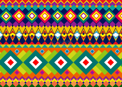 墨西哥传统花纹背景
