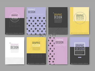 elegant poster template design set 