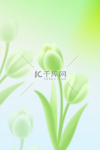 春暖花开春天促销背景图片_春天花朵绿色文艺弥散光主题海报