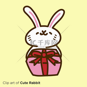 rabbit卡通兔背景图片_rabbit卡通兔背景素材图片_千库网