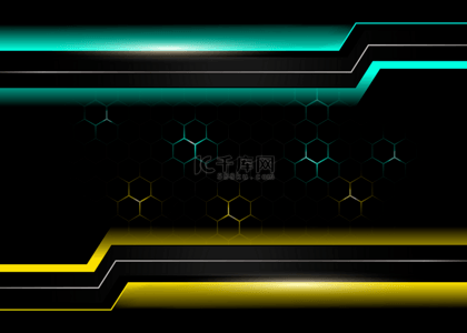 金属质感的框背景图片_游戏抽象发光线条背景