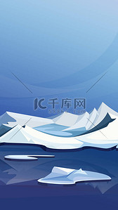 outdoors背景图片_Arctic landscape with ice mountains.