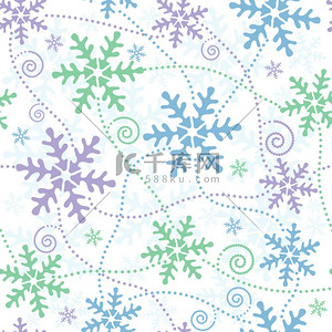 蓝色雪花背景背景图片_圣诞模式