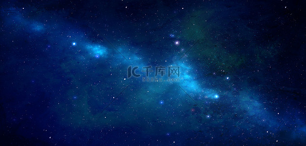 商务科技星空银河蓝色大气商务海报背景