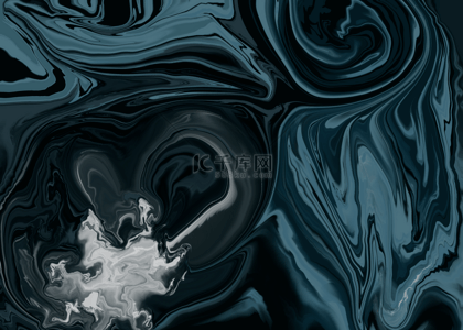 大理石纹理灰色背景图片_流体抽象深蓝色背景