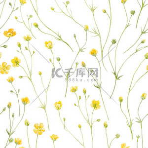 wallpapper背景图片_水彩花卉矢量模式