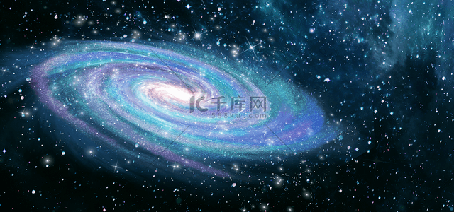 银河星云背景图片_闪亮星星颗粒抽象星空旋转星云背景