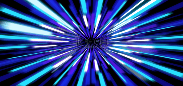 蓝色喜庆背景图片_太空隧道空间透视抽象蓝色背景