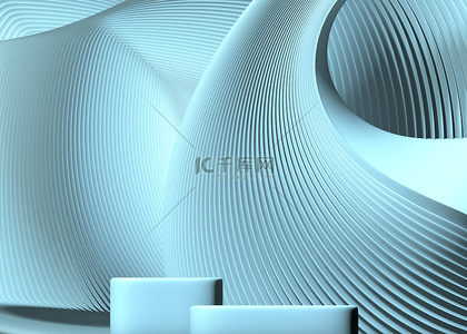 球体抽象条纹3d展示背景