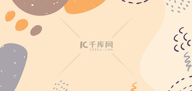 黄色卡通几何背景图片_简约不规则几何黄色卡通banner