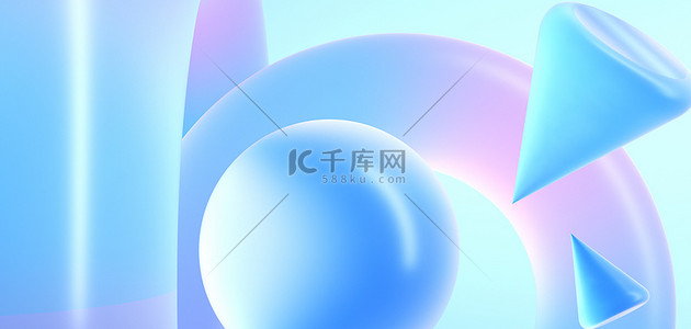 质感渐变磨砂玻璃c4d