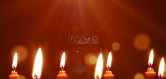 感恩蜡烛红象征祈福祝愿