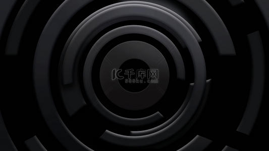 科技感的按钮背景图片_黑色径向几何圆形抽象背景