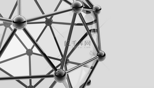 数学的背景背景图片_分子原子的金属和玻璃的科学 3d 模型