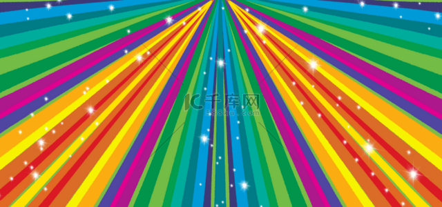 星光彩虹创意抽象线条背景