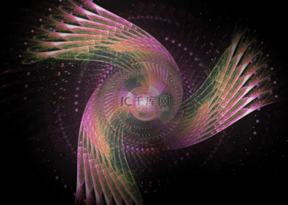 蜗旋背景图片_旋转图案彩色创意抽象商务背景