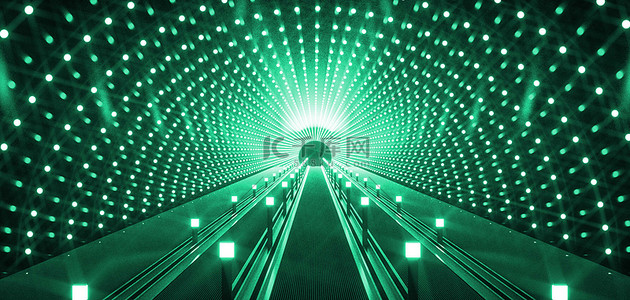 c4d空间隧道背景图片_C4D立体简约隧道空间科技背景