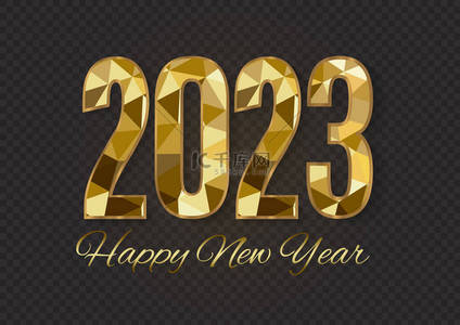 gold背景图片_2023 Happy New Year background design. Postcard, banner, poster. Vector Illustration.Wishing you Happy New Year 2021 lines, handwritten lettering, typography, design, sparkling, gold, star.