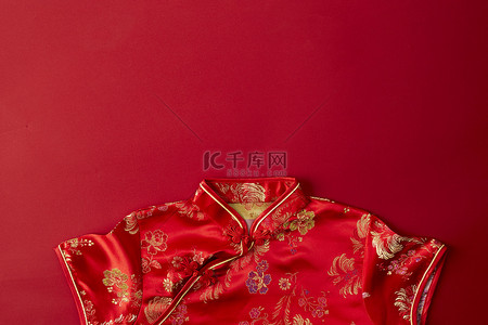 文本装饰背景图片_装饰设计中国新的一年2019红色背景。祝福文本意味着快乐, 健康和财富。祝中国新年好运。平躺