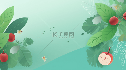 绿色创意简约夏季小清新背景