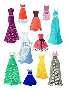 set背景图片_Set of prom dresses 