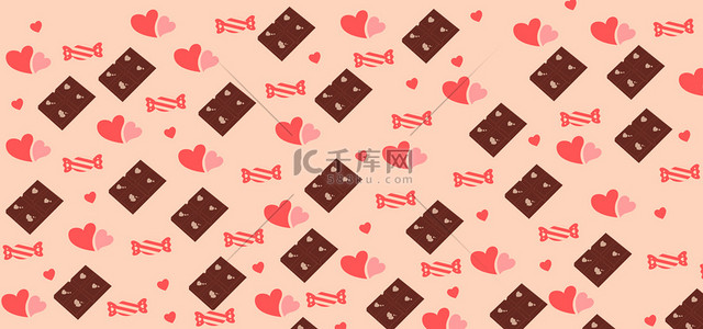 情人节图案背景图片_情人节爱心巧克力背景