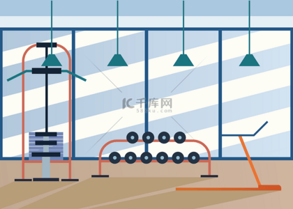 健身馆宣传页背景图片_运动健身馆背景插图