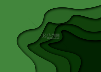 现代科技图标背景图片_剪纸切割现代抽象绿色背景