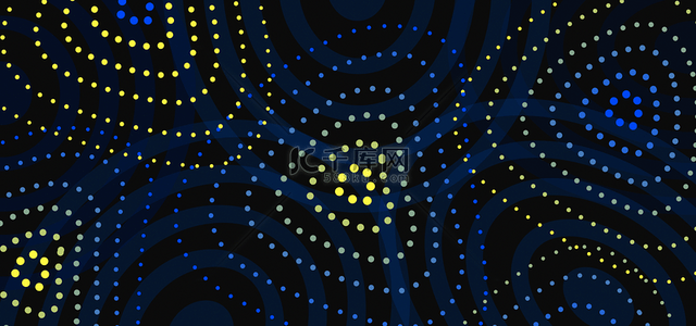 电脑背景蓝色背景图片_点和曲线抽象风格黄色背景