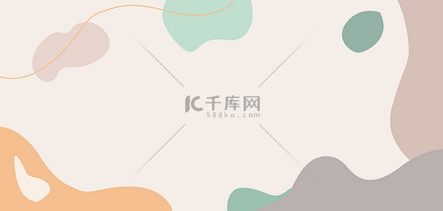 莫兰迪线条背景图片_简约几何色块莫兰迪in清新banner