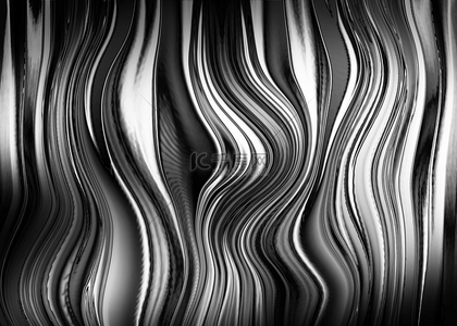 灰色波纹背景背景图片_液体金属纹理扭曲抽象风格黑色背景