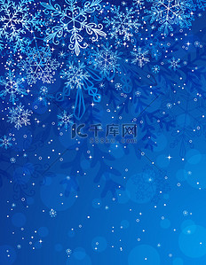 蓝色圣诞背景、 矢量