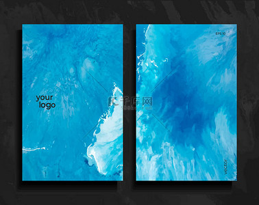 set背景图片_Set of abstract painted background, flyer, business card, brochure, poster, for printing. Trend vector. Liquid marble.