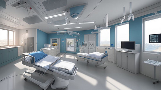 医院对比图背景图片_医院手术室立体背景