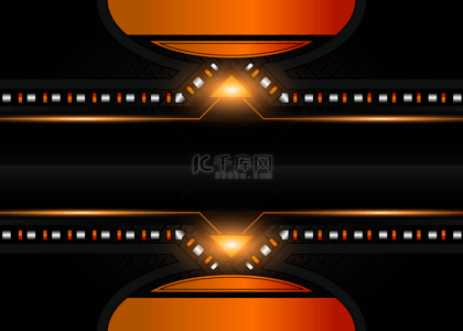 科技银背景背景图片_游戏抽象橙色发光线条背景