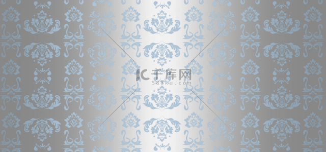 银色底蓝色欧式花纹优雅高贵墙纸背景