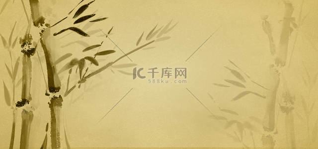 中国复古风格背景图片_竹子抽象风格水墨背景
