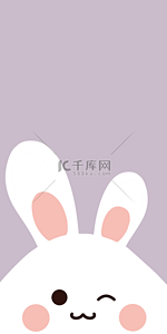 粉色背景兔子背景图片_可爱的卡通手机壁纸