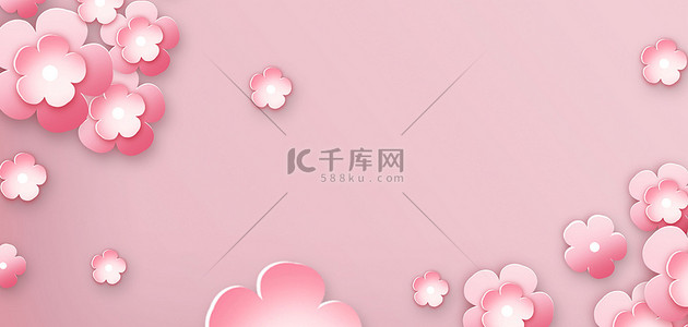 粉色妇女节花瓣背景素材