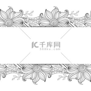 花纹图案纹理背景背景图片_无缝抽象单色花卉图案