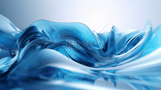 液体蓝色背景图片_蓝色抽象液体背景流动曲线