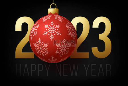 黑色b背景图片_祝您新年快乐。皇家黑色背景上印有白色和金色圣诞树球的豪华贺卡。B.病媒