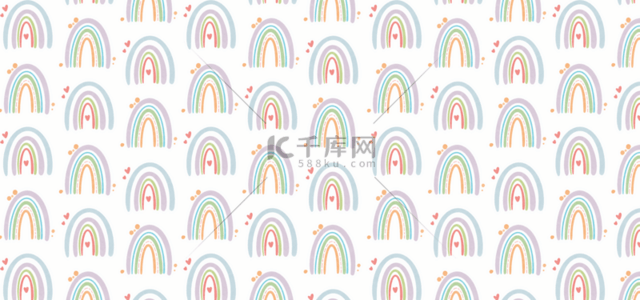 米背景图片_浅色波西米亚风格彩虹背景