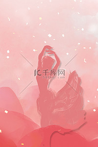 女人女神背景图片_红色女神妇女节高清背景