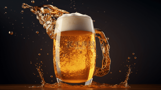 黄油啤酒背景图片_夏季啤酒创意广告背景
